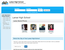 Tablet Screenshot of lamarhighschoolalumni.org